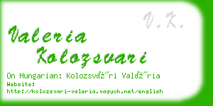 valeria kolozsvari business card